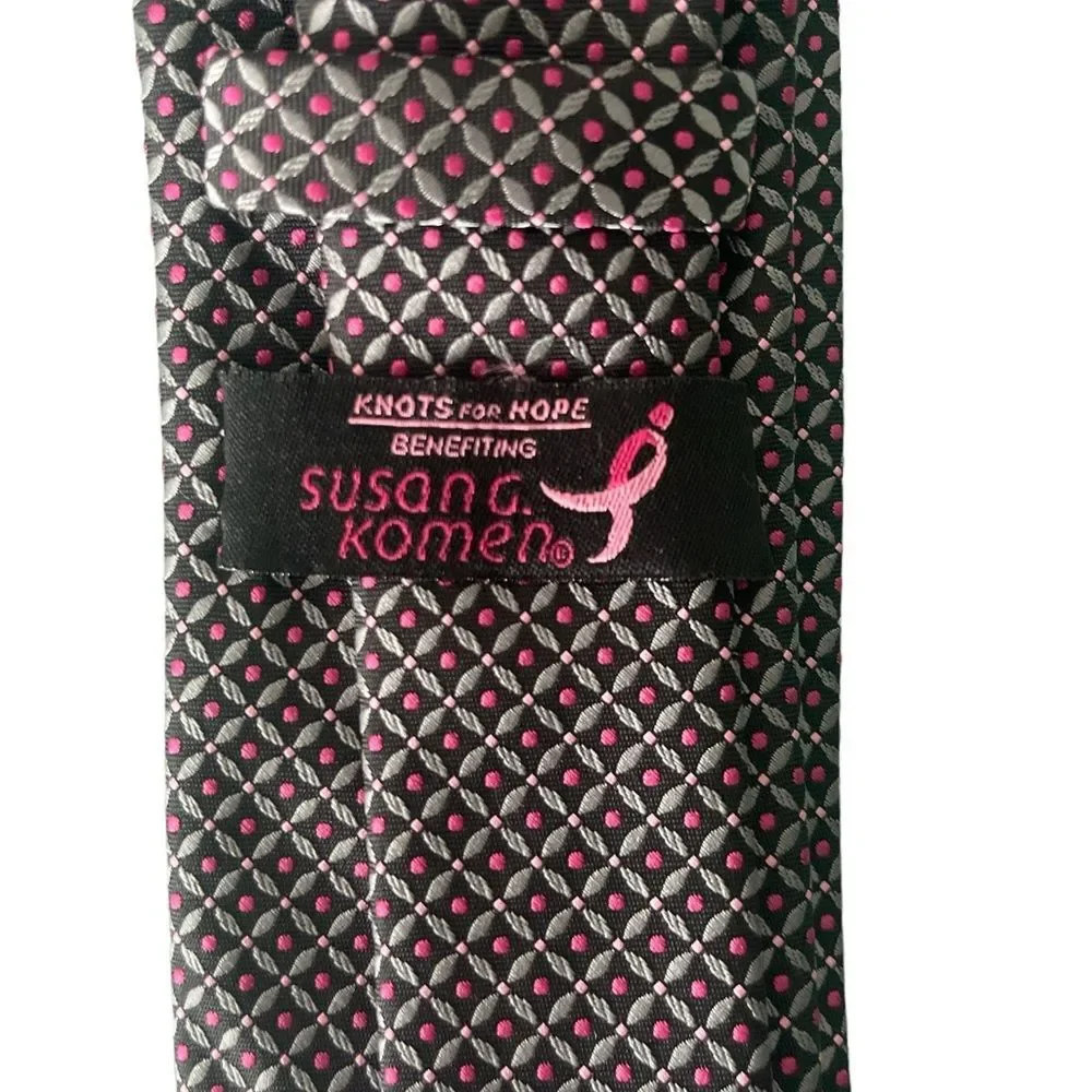 Susan G.Komen Knots For Hope breast cancer awareness tie